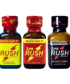 Rush Original, Super Rush, Rush Black Label, 30ml (Bulk Pack)