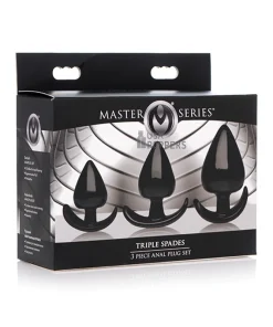 Master Series Triple Spades Anal Plug Set - 3 pc